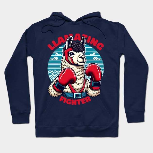 Kickboxing llama Hoodie by Japanese Fever